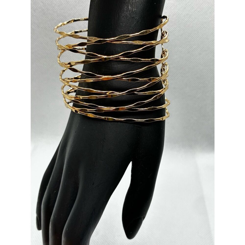 3For$20 Gold-Tone Twisted Bangle Bracelet